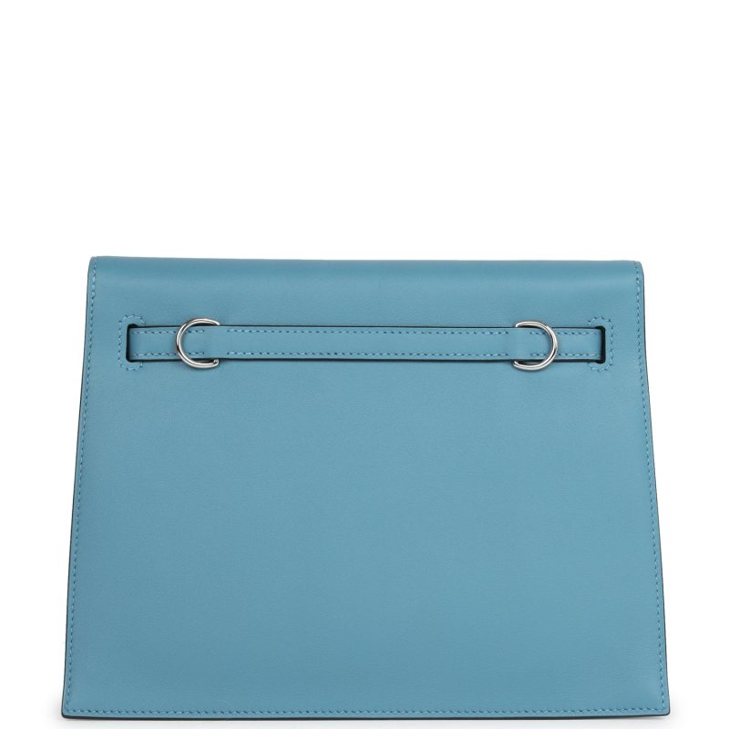 Hermes Kelly Danse Anate Blue Jean Swift Palladium Hardware - Image 6