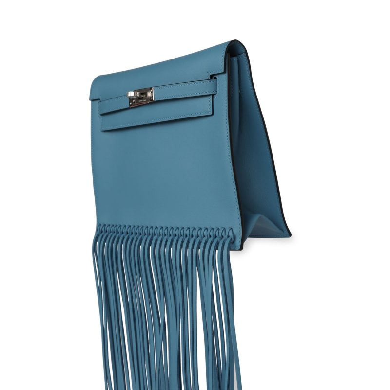 Hermes Kelly Danse Anate Blue Jean Swift Palladium Hardware - Image 2