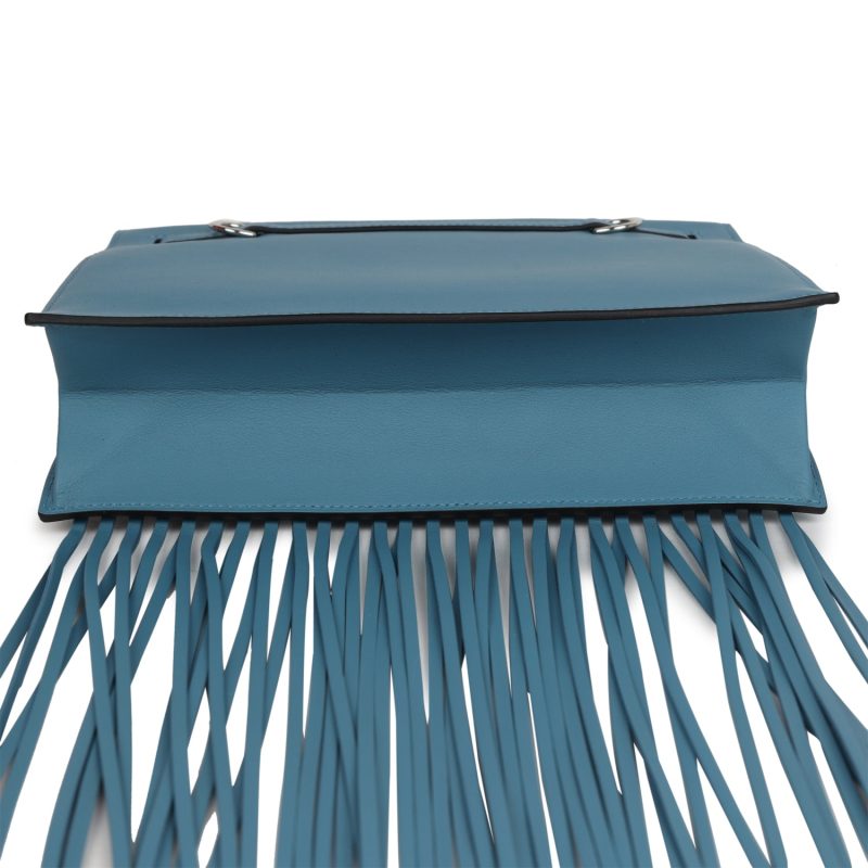 Hermes Kelly Danse Anate Blue Jean Swift Palladium Hardware - Image 4
