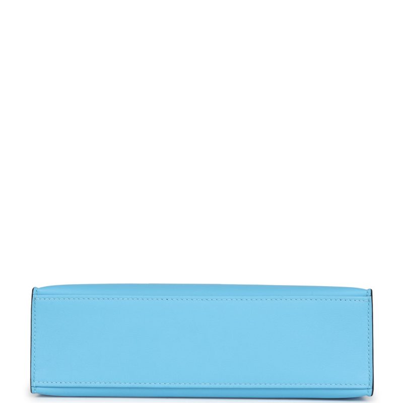 Hermes Kelly Pochette Celeste Swift Gold Hardware - Image 5