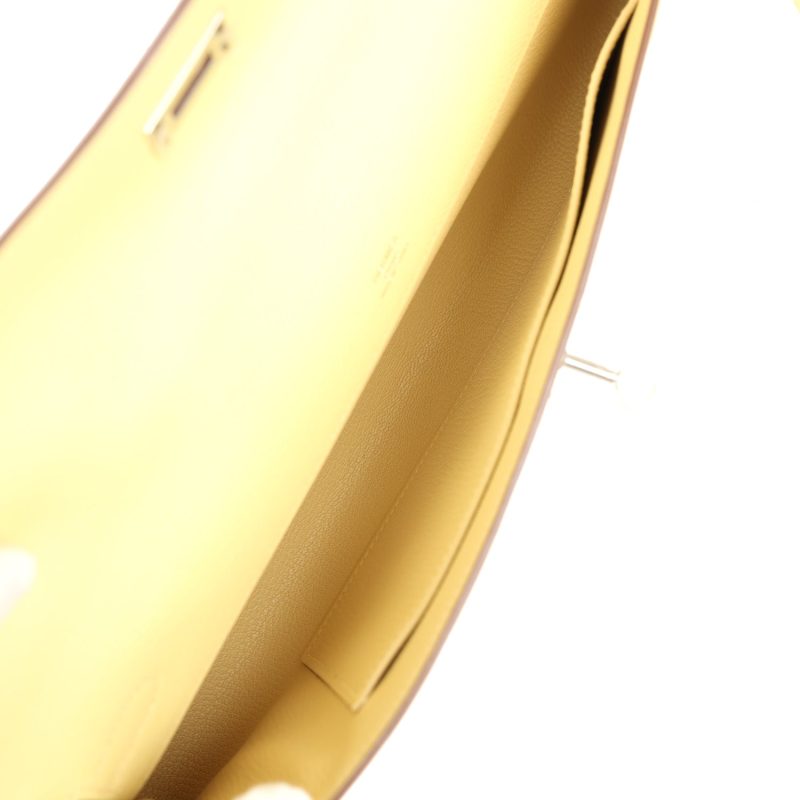 Hermes Kelly Cut Jaune Poussin Epsom Palladium Hardware - Image 7