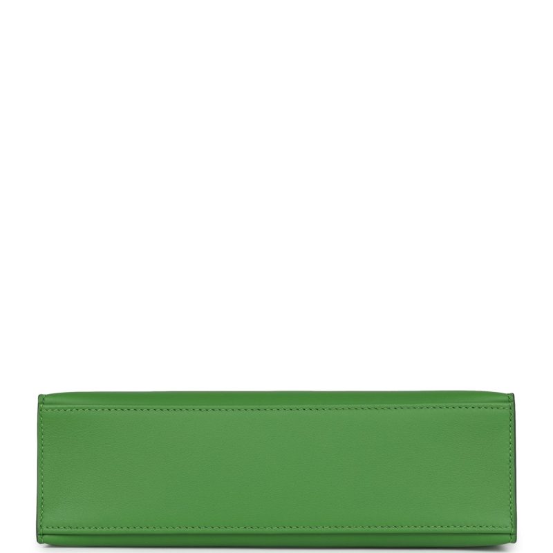 Hermes Kelly Pochette Vert Yucca Swift Gold Hardware - Image 6