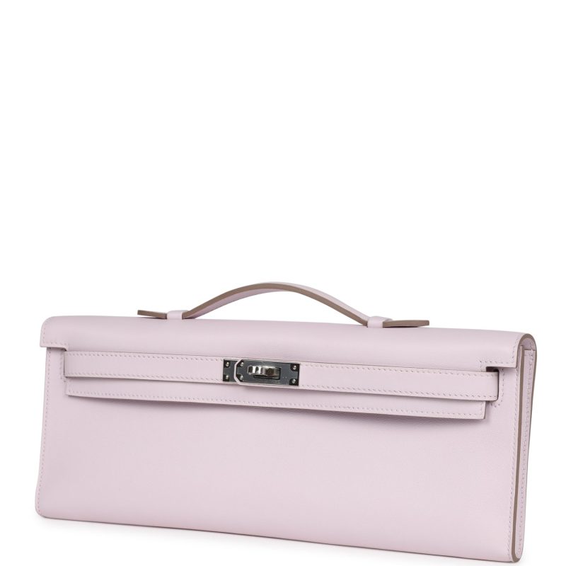 Hermes Kelly Cut Mauve Pale Swift Palladium Hardware - Image 3