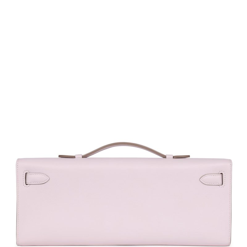 Hermes Kelly Cut Mauve Pale Swift Palladium Hardware - Image 4