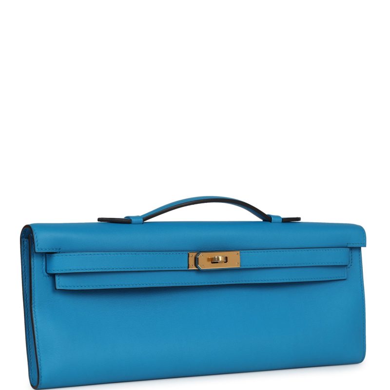 Hermes Kelly Cut Bleu Zanzibar Swift Gold Hardware - Image 2