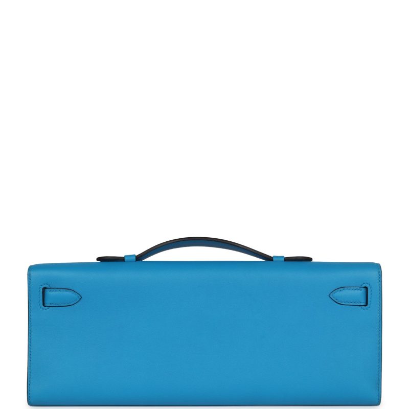 Hermes Kelly Cut Bleu Zanzibar Swift Gold Hardware - Image 4