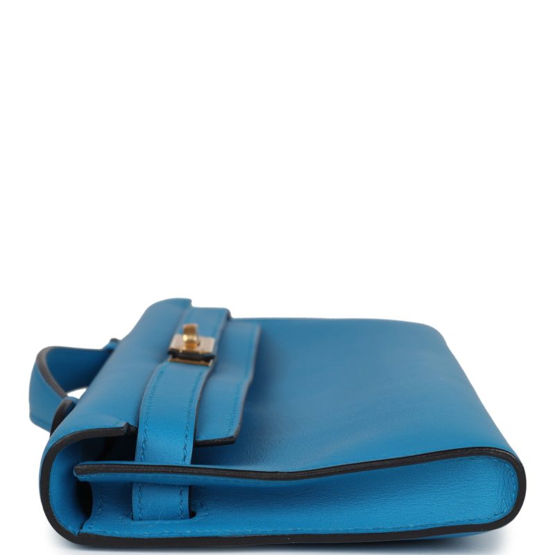 Hermes Kelly Cut Bleu Zanzibar Swift Gold Hardware - Image 5