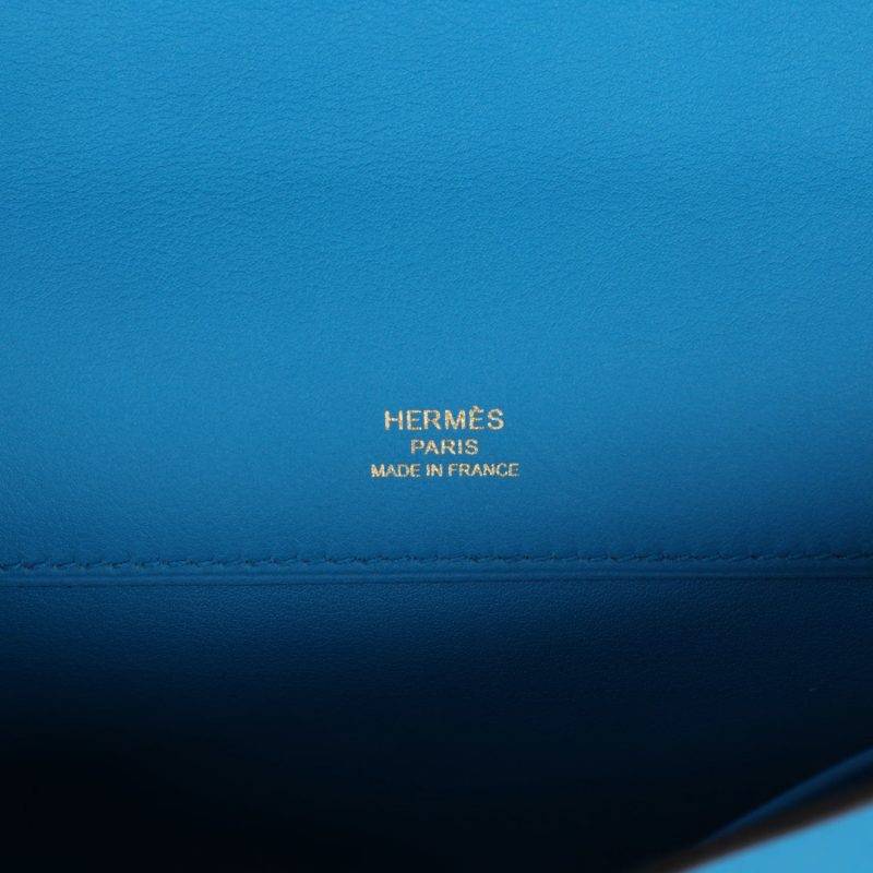 Hermes Kelly Cut Bleu Zanzibar Swift Gold Hardware - Image 7
