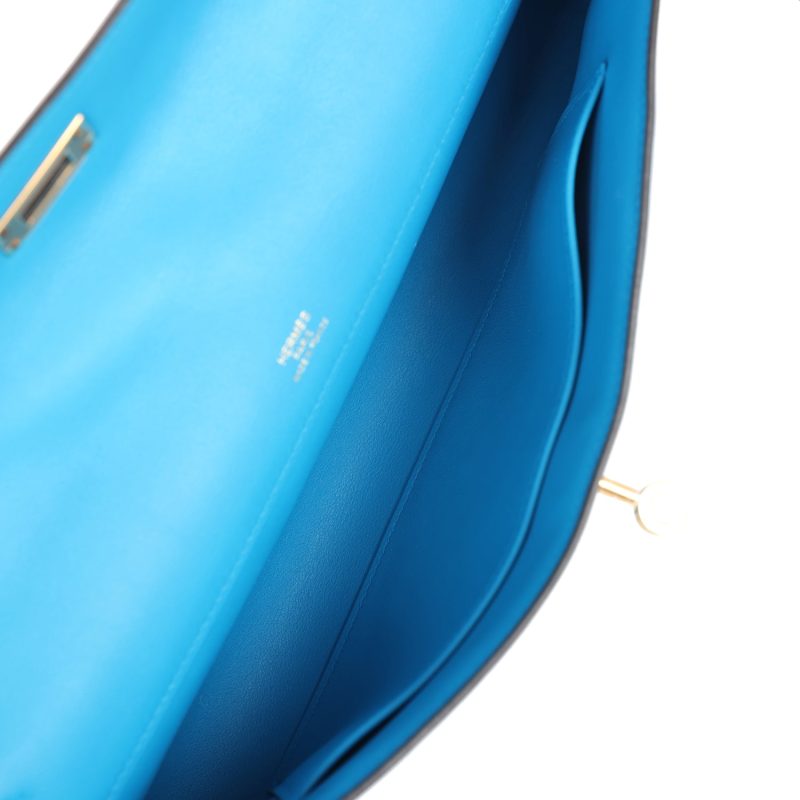 Hermes Kelly Cut Bleu Zanzibar Swift Gold Hardware - Image 8