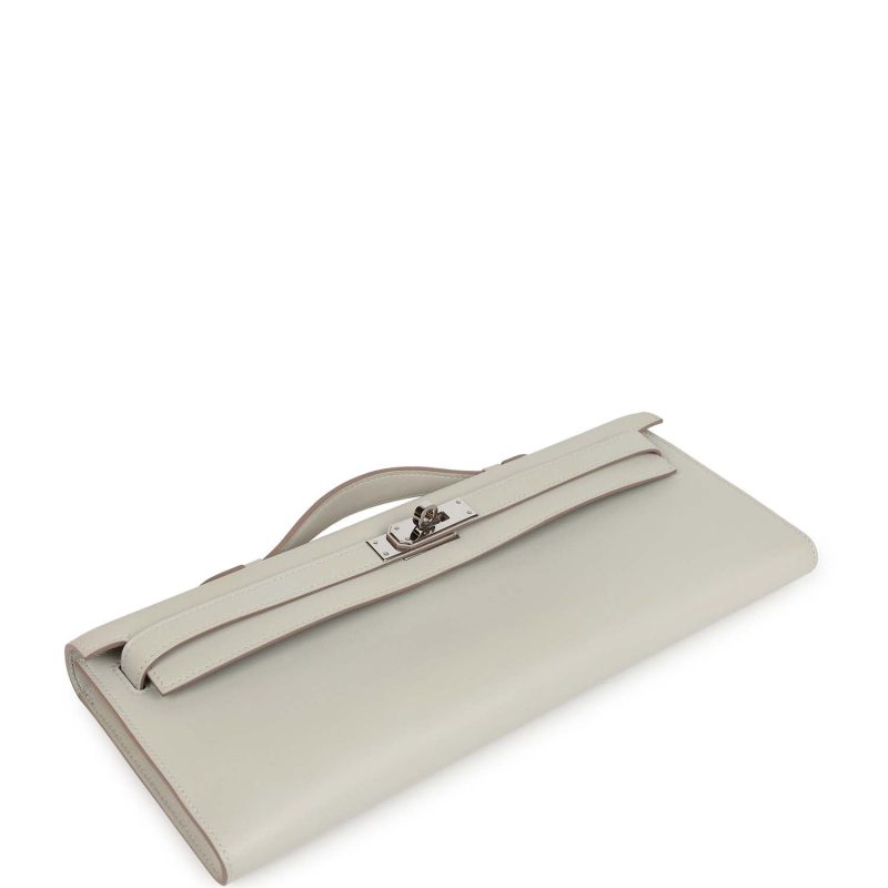Hermes Kelly Cut Gris Perle Swift Palladium Hardware - Image 5