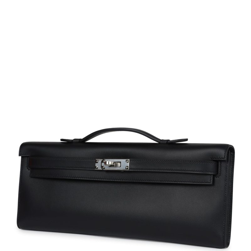 Hermes Kelly Cut Black Swift Palladium Hardware - Image 3