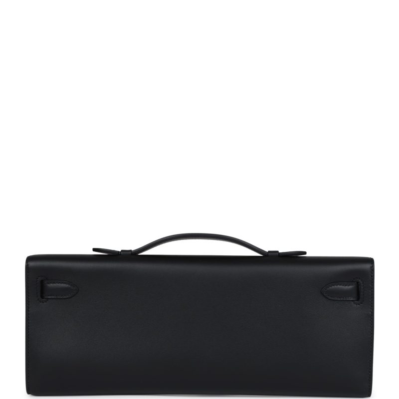 Hermes Kelly Cut Black Swift Palladium Hardware - Image 4