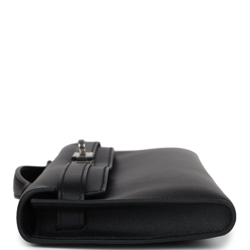 Hermes Kelly Cut Black Swift Palladium Hardware - Image 5