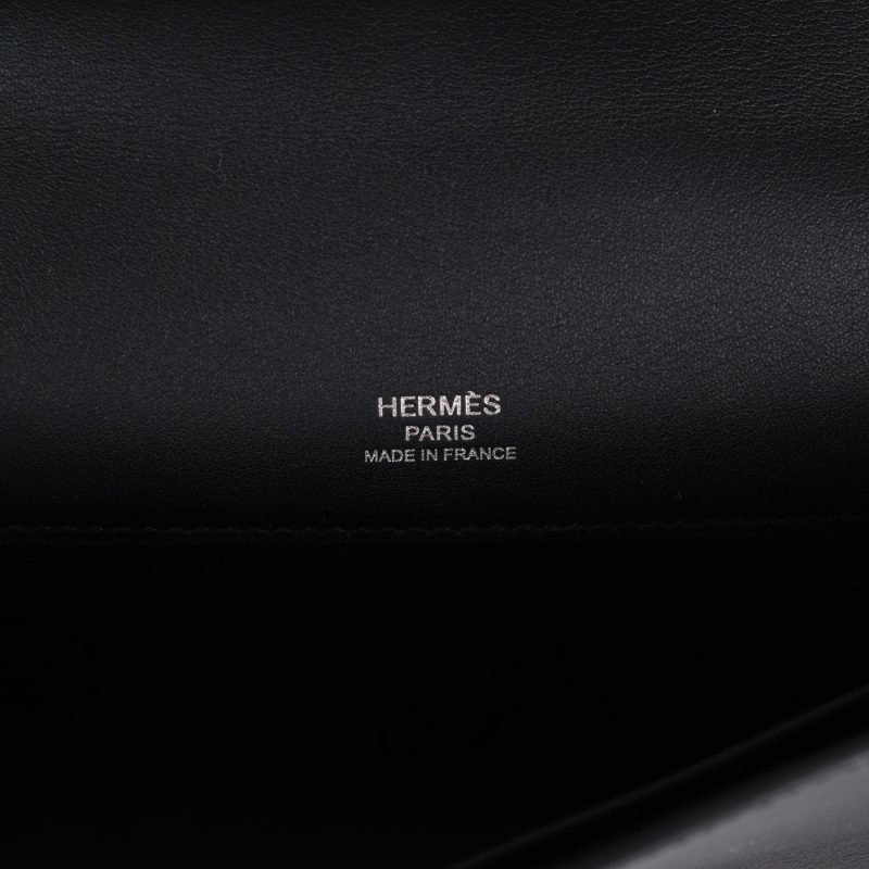 Hermes Kelly Cut Black Swift Palladium Hardware - Image 7