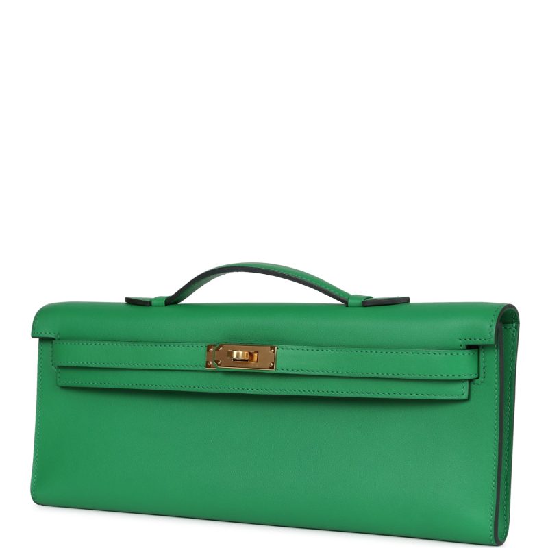 Hermes Kelly Cut Bambou Swift Gold Hardware - Image 3