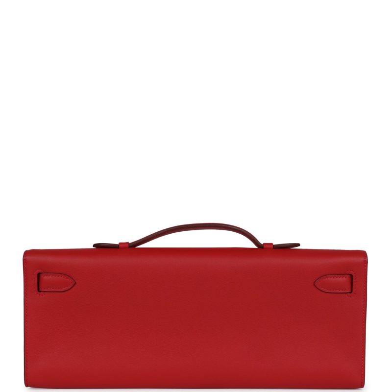 Hermes Kelly Cut Rouge Casaque Swift Gold Hardware - Image 3