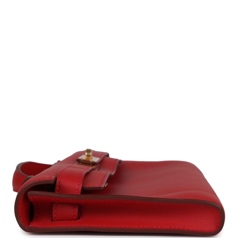 Hermes Kelly Cut Rouge Casaque Swift Gold Hardware - Image 4