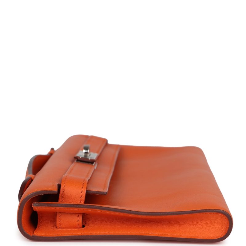 Hermes Kelly Cut Orange Swift Palladium Hardware - Image 5