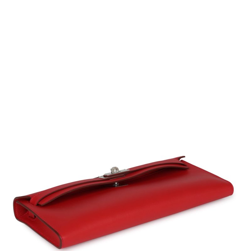 Hermes Kelly Cut Rouge Casaque Swift Palladium Hardware - Image 6
