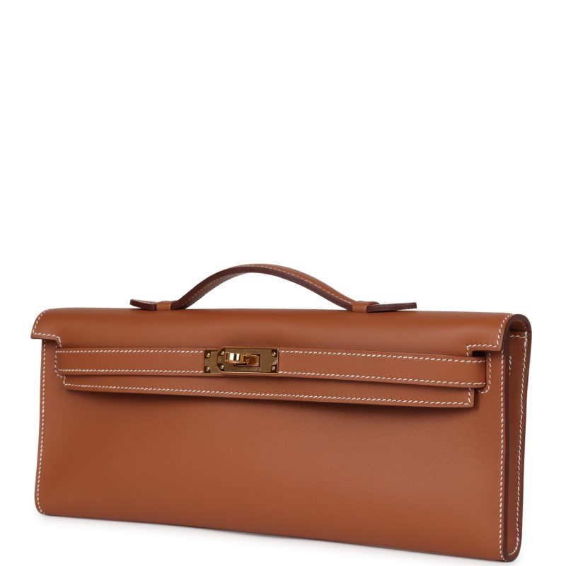 Hermes Kelly Cut Gold Swift Gold Hardware - Image 3