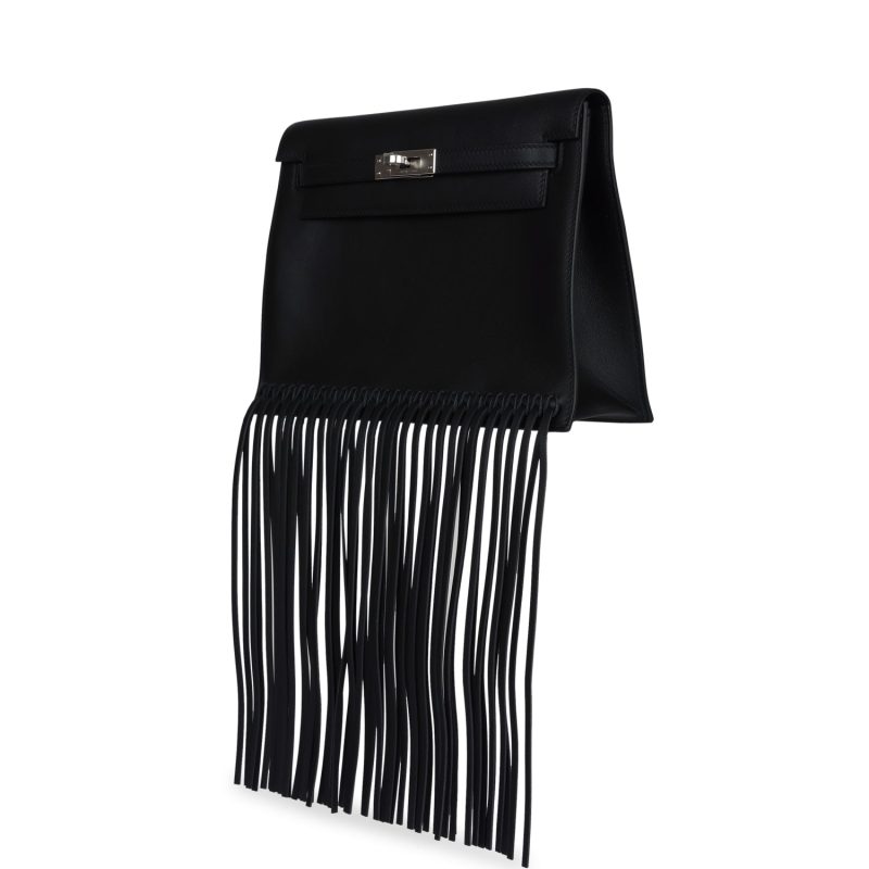 Hermes Kelly Danse Anate Black Swift Palladium Hardware - Image 3