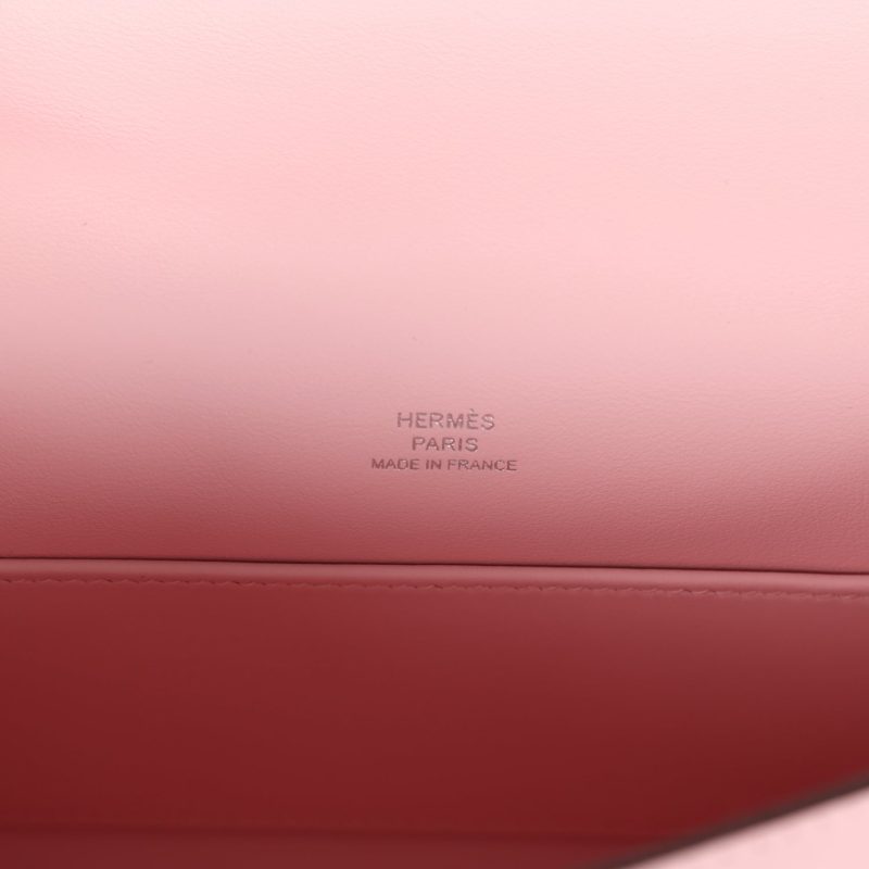 Hermes Kelly Pochette Rose Sakura Swift Palladium Hardware - Image 7