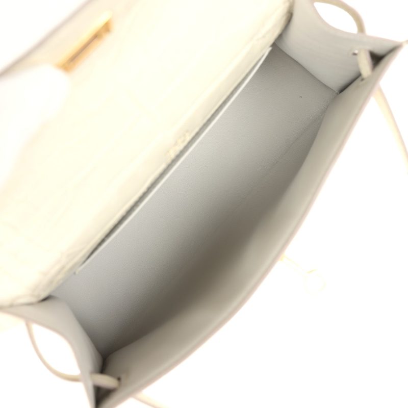 Hermes Kelly Pochette Beton Matte Alligator Gold Hardware - Image 8