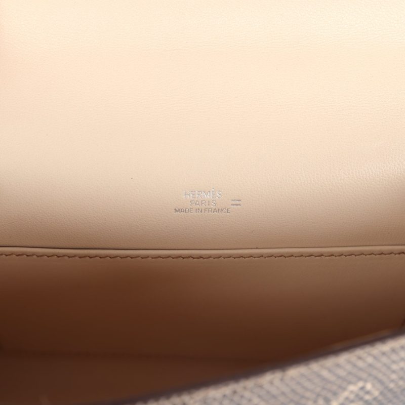 Hermes Kelly Pochette Desert Varanus Salvator Lizard Palladium Hardware - Image 6