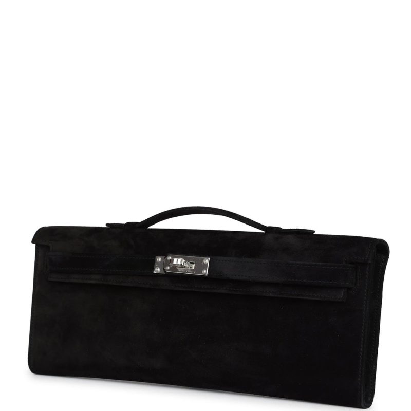 Hermes Kelly Cut Black Doblis Palladium Hardware - Image 3
