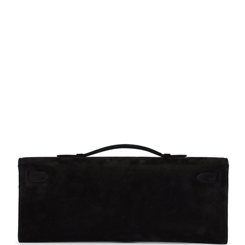 Hermes Kelly Cut Black Doblis Palladium Hardware - Image 4