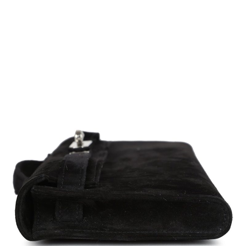 Hermes Kelly Cut Black Doblis Palladium Hardware - Image 5
