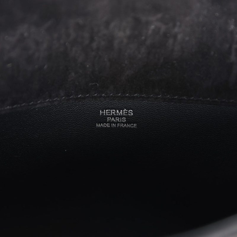 Hermes Kelly Cut Black Doblis Palladium Hardware - Image 7