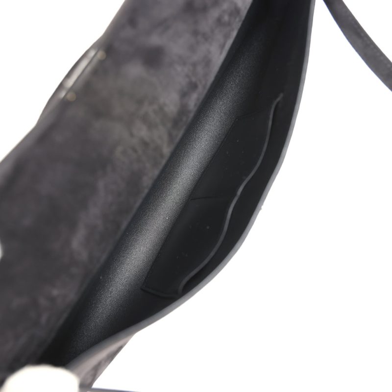 Hermes Kelly Cut Black Doblis Palladium Hardware - Image 8