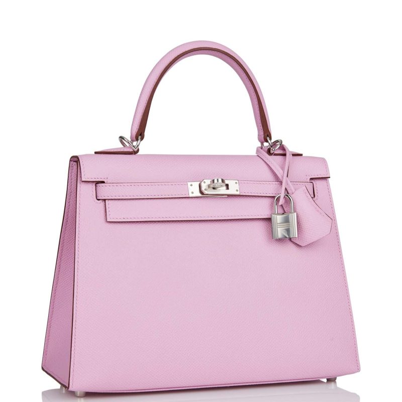 Hermes Kelly Sellier 25 Mauve Sylvestre Epsom Palladium Hardware - Image 2
