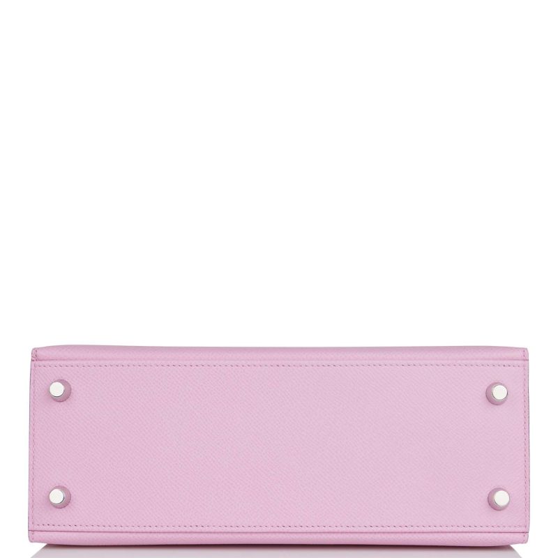 Hermes Kelly Sellier 25 Mauve Sylvestre Epsom Palladium Hardware - Image 5