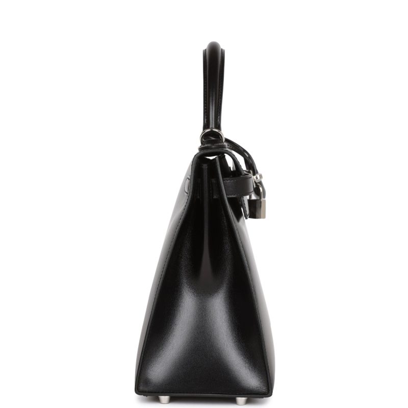 Hermes Kelly Sellier 28 Black Box Palladium Hardware - Image 4