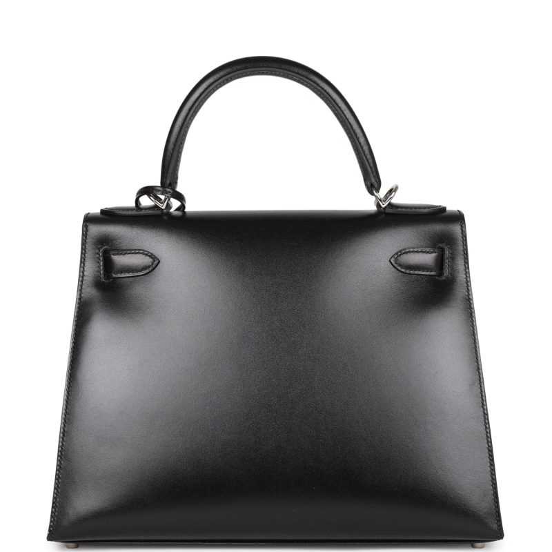 Hermes Kelly Sellier 28 Black Box Palladium Hardware - Image 5