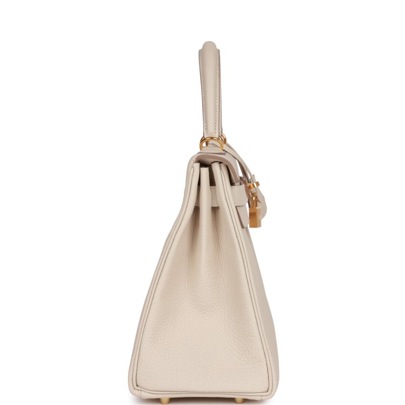 Hermes Kelly Retourne 28 Craie Togo Gold Hardware - Image 3