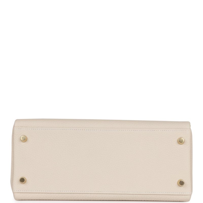 Hermes Kelly Retourne 28 Craie Togo Gold Hardware - Image 6