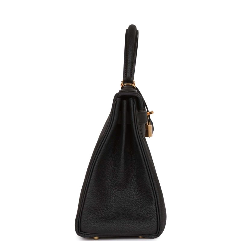 Hermes Kelly Retourne 28 Black Togo Gold Hardware - Image 4