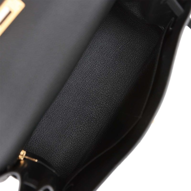 Hermes Kelly Retourne 28 Black Togo Gold Hardware - Image 8