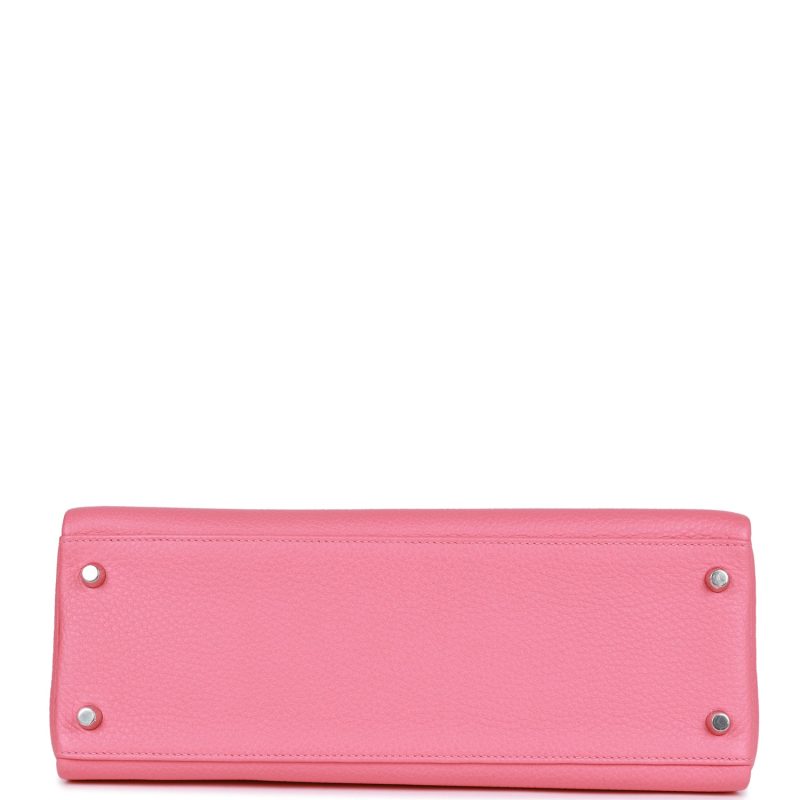 Hermes Kelly Retourne 32 Rose Azalee Clemence Palladium Hardware - Image 6