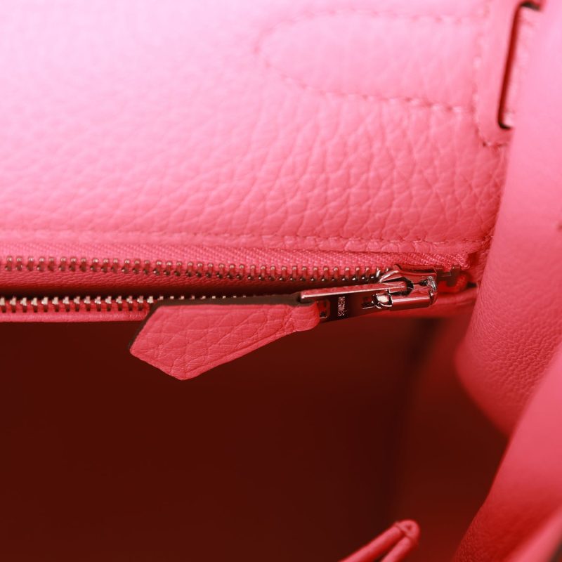 Hermes Kelly Retourne 32 Rose Azalee Clemence Palladium Hardware - Image 9