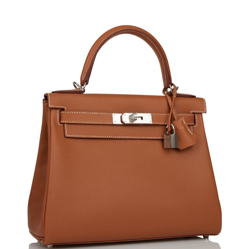 Hermes Kelly Retourne 28 Gold Evercolor Palladium Hardware - Image 2