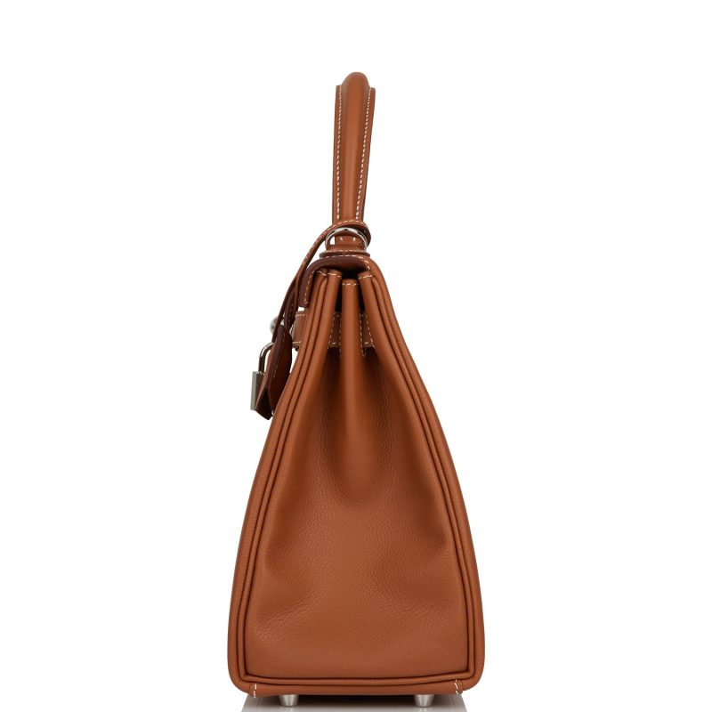 Hermes Kelly Retourne 28 Gold Evercolor Palladium Hardware - Image 5