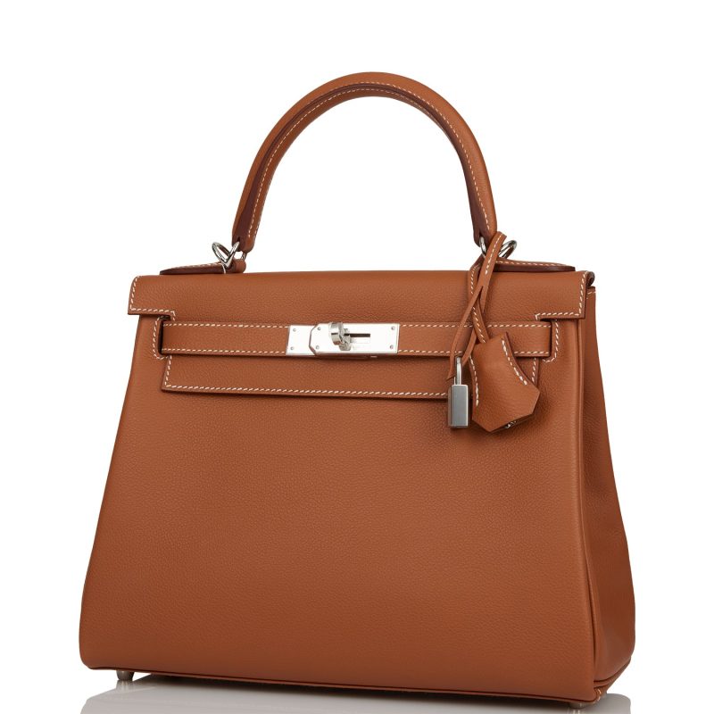 Hermes Kelly Retourne 28 Gold Evercolor Palladium Hardware - Image 6