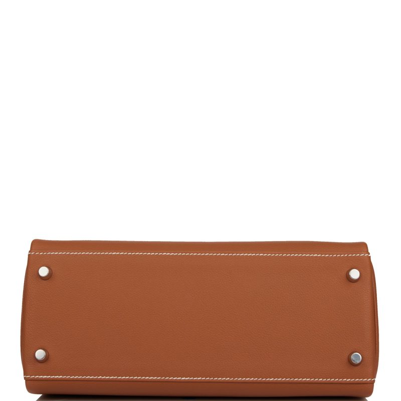Hermes Kelly Retourne 28 Gold Evercolor Palladium Hardware - Image 7