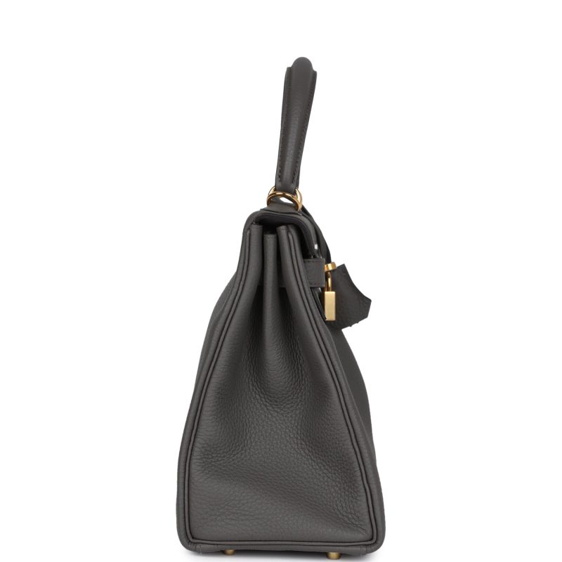 Hermes Kelly Retourne 28 Etain Togo Gold Hardware - Image 4