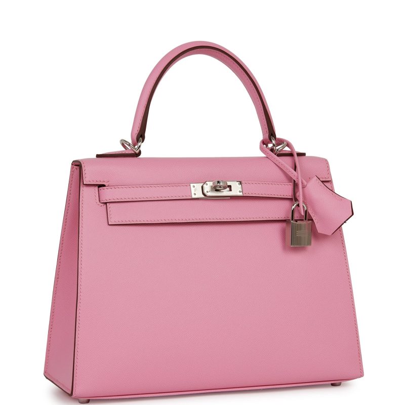 Hermes Kelly Sellier 25 Pink Verso Madame Palladium Hardware - Image 2