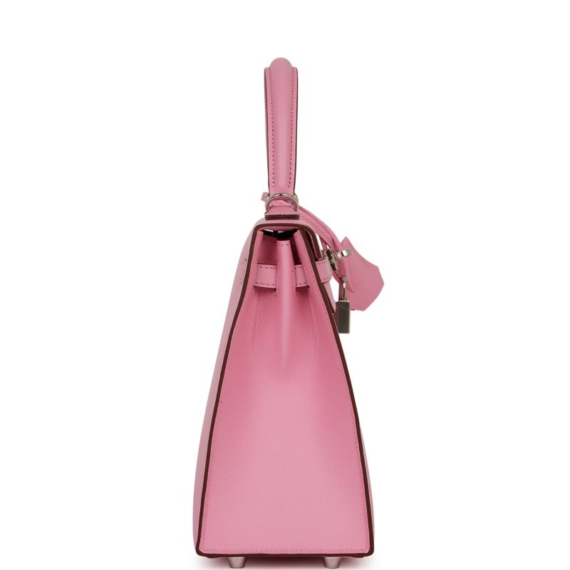 Hermes Kelly Sellier 25 Pink Verso Madame Palladium Hardware - Image 3